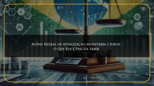 Ilustração profissional de leis financeiras no Brasil, mostrando uma balança da justiça, bandeira brasileira e símbolos financeiros sobre fundo azul e verde.